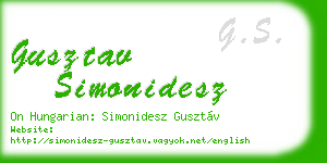 gusztav simonidesz business card