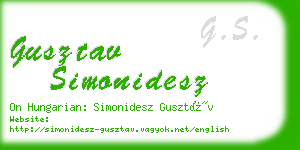gusztav simonidesz business card